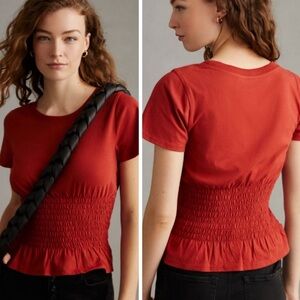 Maeve Anthropologie Smocked Blouse Size XXS